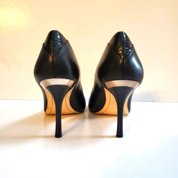 Sam Edelman Camdyn Women's Heels Classic Black Leather Rounded Toe Pumps Size 8 - Picture 4 of 12